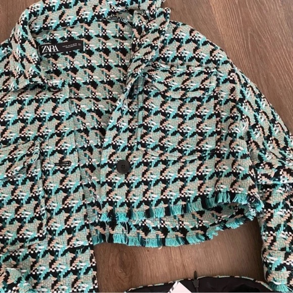 Zara women’s tweed jacket blazer - Picture 4 of 5